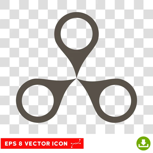 Mapa marcadores redondos Vector Eps Icon — Vetor de Stock