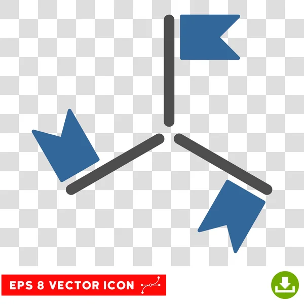 Bandeiras Round Vector Eps Icon — Vetor de Stock