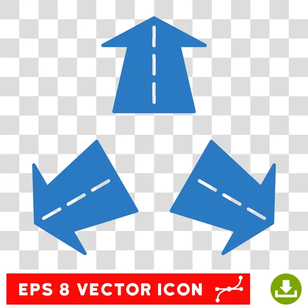 Icône d'Eps de vecteur rond d'directions de route — Image vectorielle