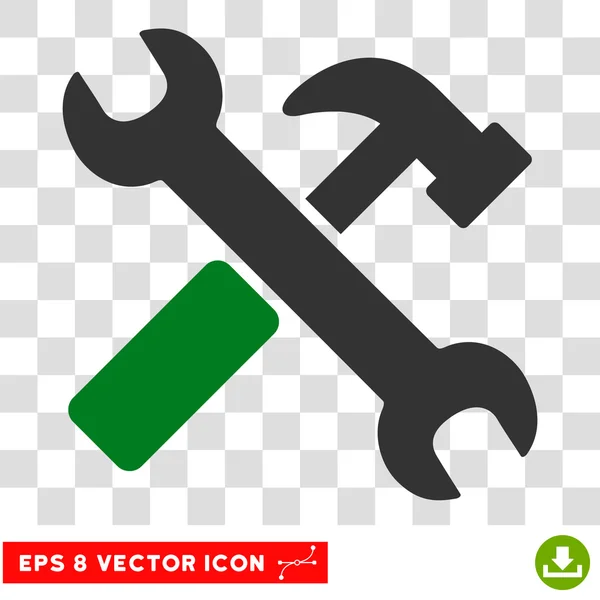 Hammer und Schraubenschlüssel eps Vektor-Symbol — Stockvektor