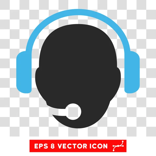Cabeça de operador Eps Vector Icon — Vetor de Stock
