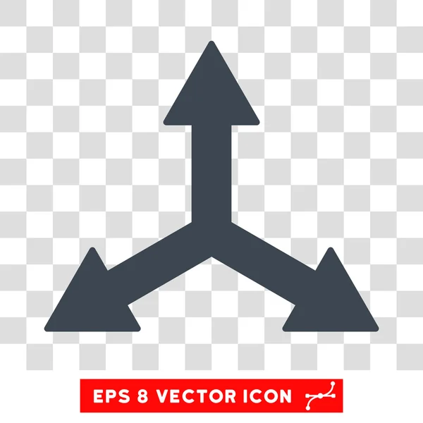 Triple Flechas Ronda Vector Eps icono — Vector de stock