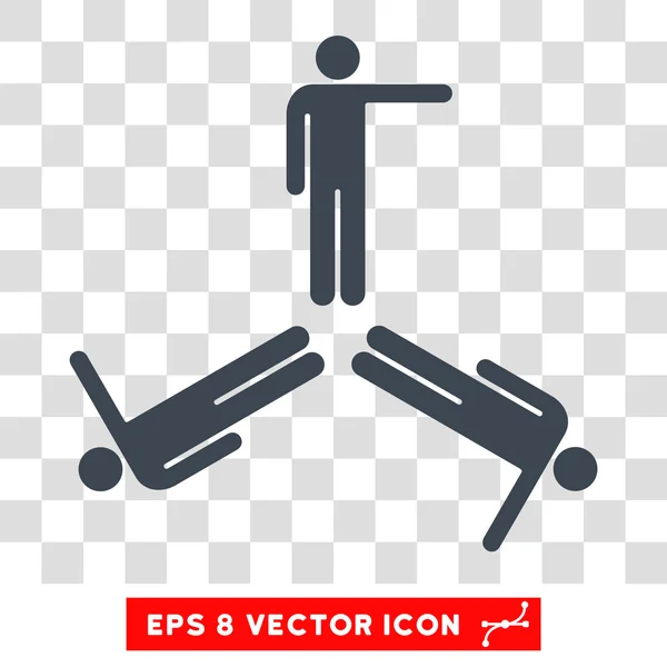 Pointer du doigt les hommes rond vecteur eps icône — Image vectorielle