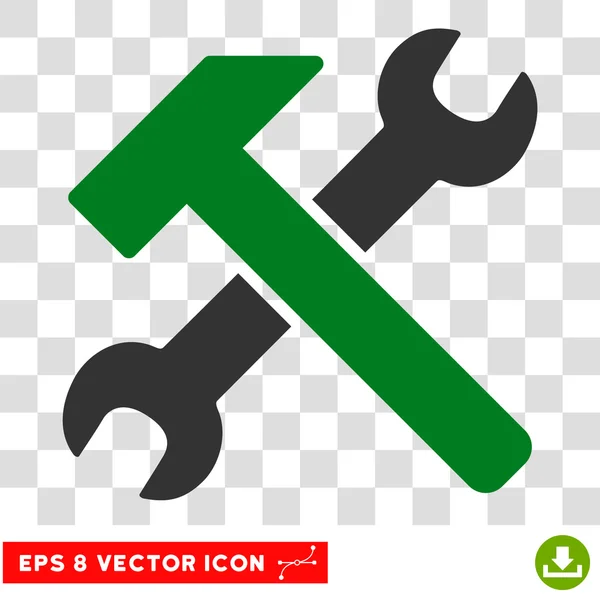 Hammer And Wrench Eps Vector Icon — Stock Vector