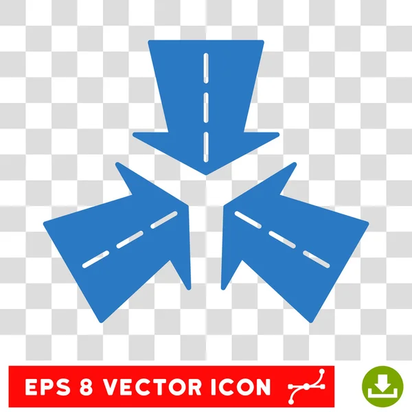 Richtingen ronde Vector Eps pictogram samenvoegen — Stockvector