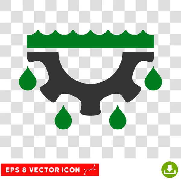 Engranaje de agua Gotas Eps Vector Icono — Vector de stock