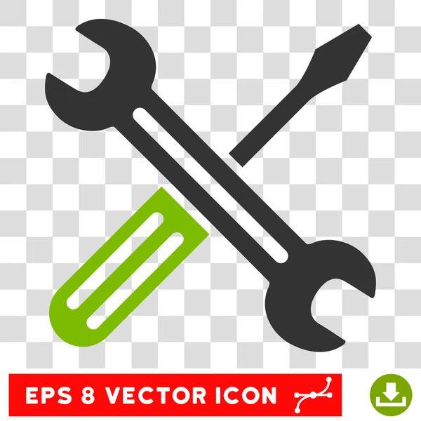 Spanner y destornillador Eps Vector Icono — Vector de stock