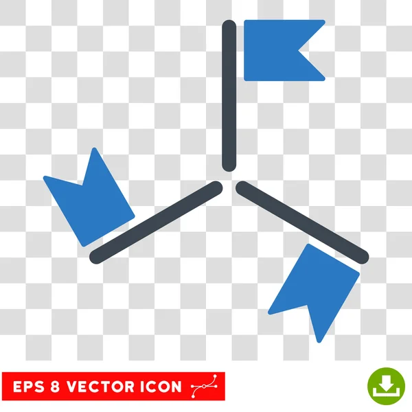 Flaggen runde Vektor eps Symbol — Stockvektor