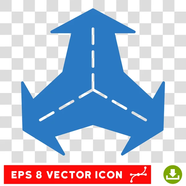 Instruções de intersecção Round Vector Eps Icon — Vetor de Stock