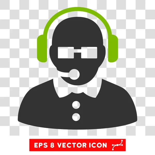 Female Operator Eps Vector Icon — Stock Vector