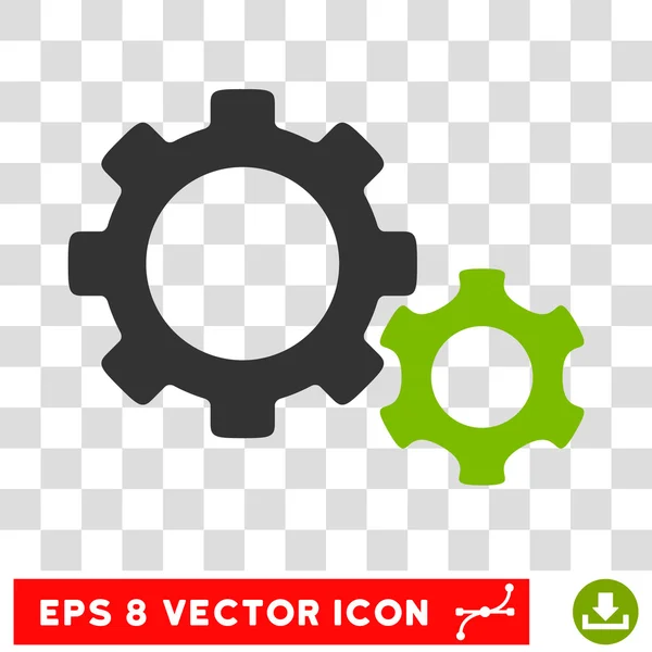 Engrenagens Eps Vector Ícone — Vetor de Stock