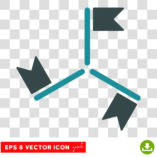 Bandeiras Round Vector Eps Icon — Vetor de Stock