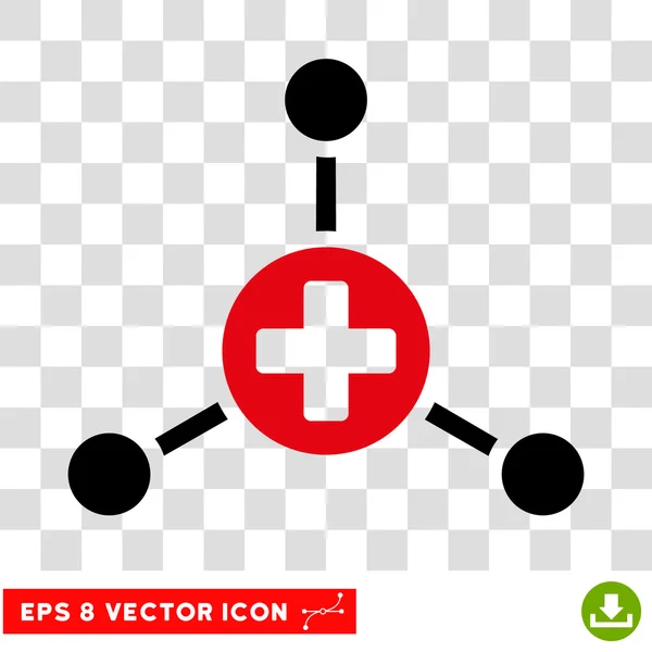 Centro médico Vector redondo Eps icono — Vector de stock