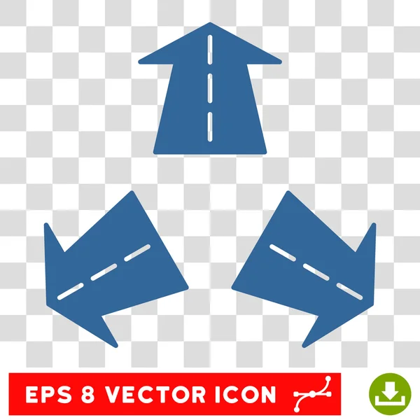 Icône d'Eps de vecteur rond d'directions de route — Image vectorielle