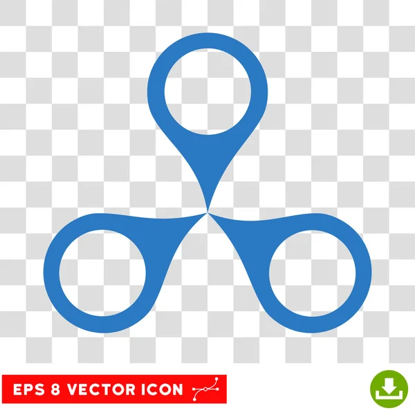 Map Markers Round Vector Eps Icon — Stock Vector