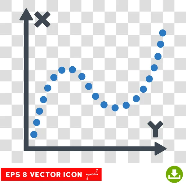 Dotted Plot Eps Vector Icon — Stock Vector