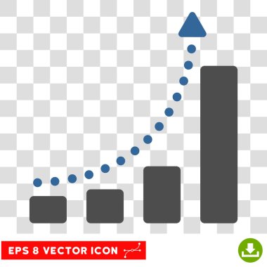Çubuk Grafik Trend Eps Vektör Simgesi
