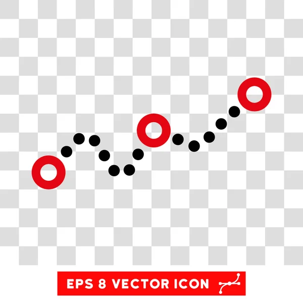 Gráfico pontilhado Eps Vector Icon — Vetor de Stock