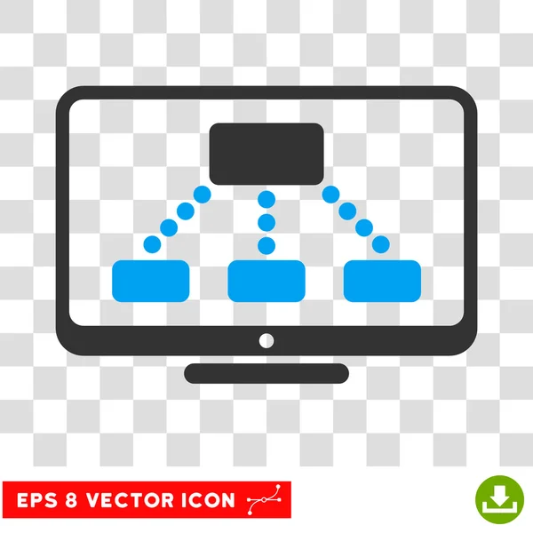 Hierarquia Monitor Eps Vector Ícone — Vetor de Stock