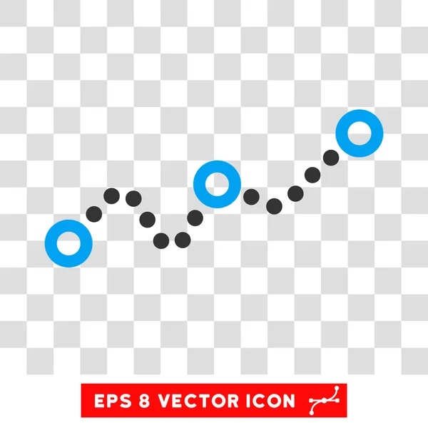 Dotted Chart Eps Vector Icon — Stock Vector