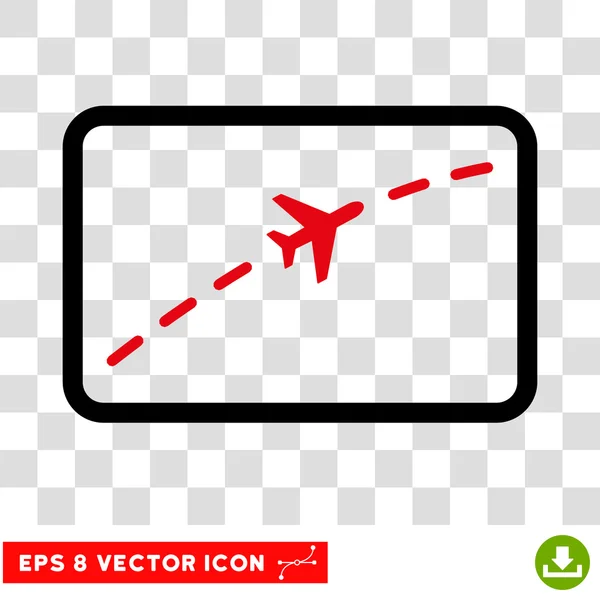 Plane route EPS vector-pictogram — Stockvector