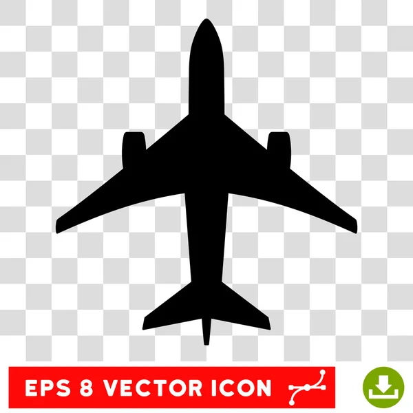 Jet Plane Eps Vector Ícone — Vetor de Stock