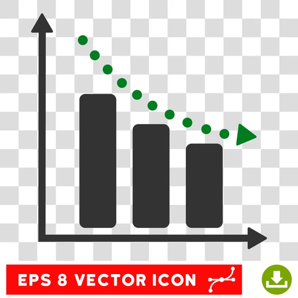 Negativer Trend eps Vektor-Symbol — Stockvektor