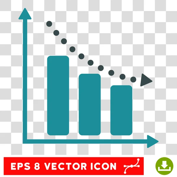 Tendência negativa Eps Vector Ícone — Vetor de Stock