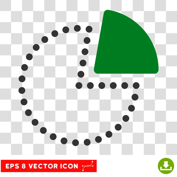 Gráfico de torta Eps Vector Ícone — Vetor de Stock