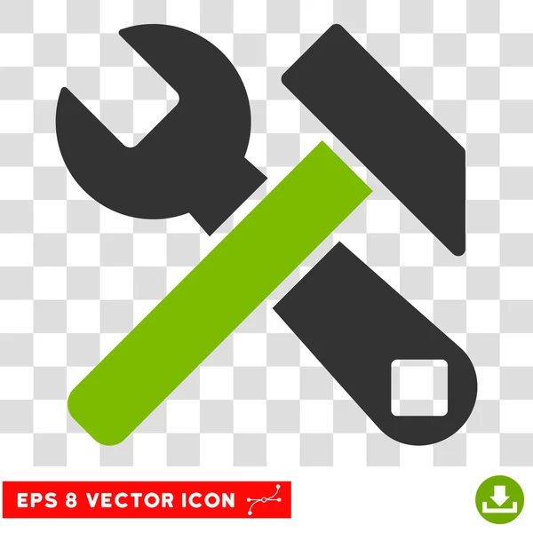 Hamer en Eps Vector moersleutelpictogram — Stockvector