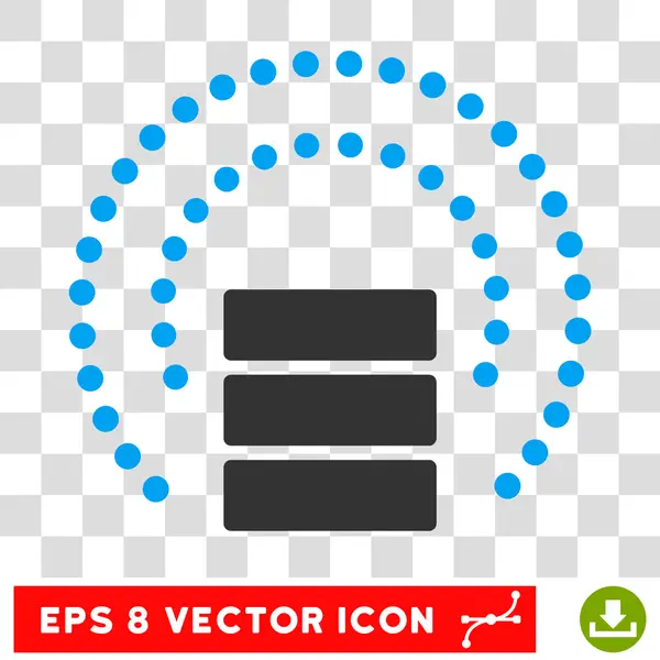 Base de datos Escudo Esfera Eps Vector Icono — Vector de stock
