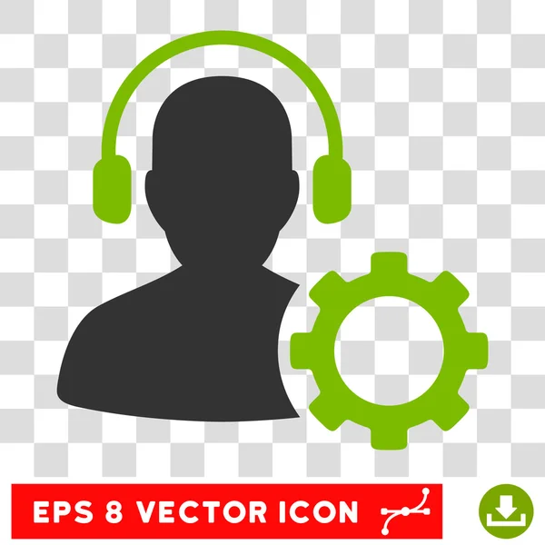 Configuração do operador Eps Vector Icon — Vetor de Stock