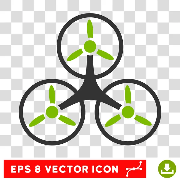 Ar Tricopter rodada vetor Eps ícone —  Vetores de Stock