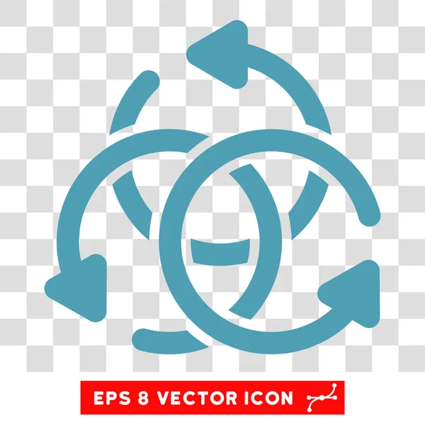 Knoten Rotation rund Vektor eps Symbol — Stockvektor