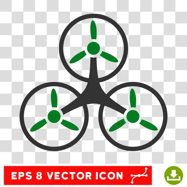 Air Tricopter runde Vektor eps Symbol — Stockvektor