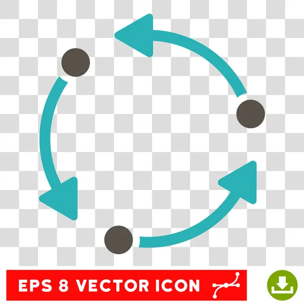 Icône d'ENV de vecteur rond de rotation — Image vectorielle