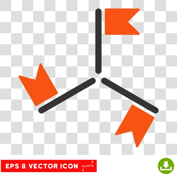 Flaggen runde Vektor eps Symbol — Stockvektor