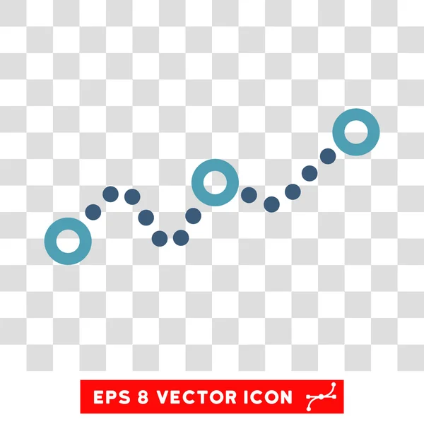 Gráfico pontilhado Eps Vector Icon — Vetor de Stock