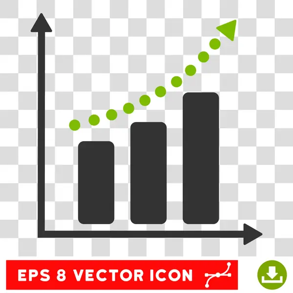 Tendência positiva Eps Vector Ícone — Vetor de Stock