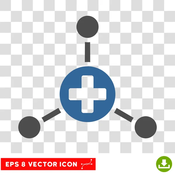 Icona Eps vettoriale rotonda del centro medico — Vettoriale Stock