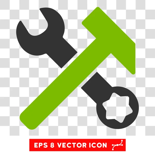 Martillo y llave inglesa Eps Vector Icono — Vector de stock