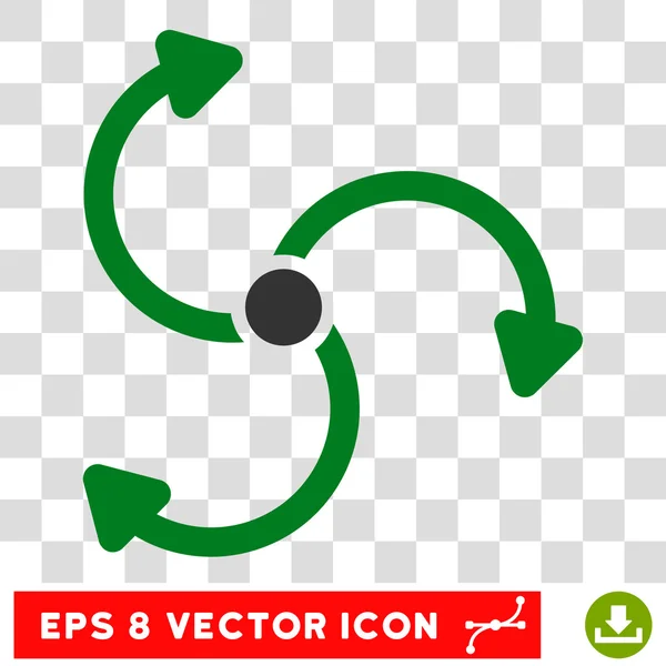 Fan Rotation Round Vector Eps Icon — Stock Vector