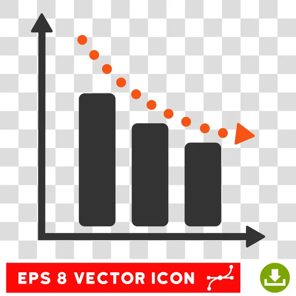 Negativer Trend eps Vektor-Symbol — Stockvektor