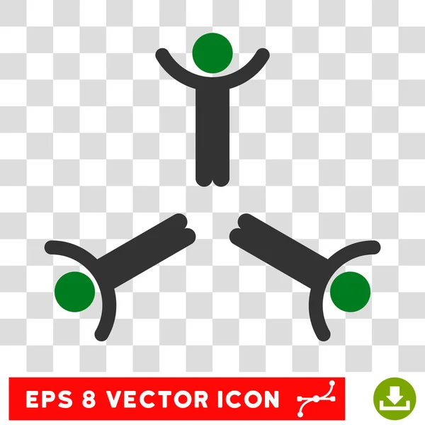 Mains en l'air hommes rond vecteur eps icône — Image vectorielle