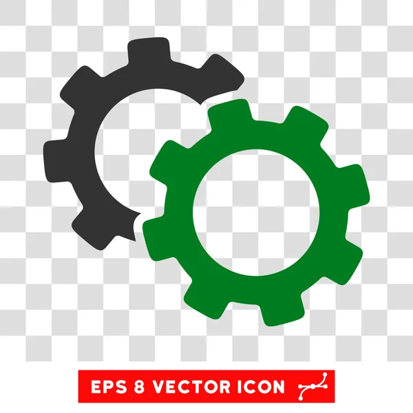 Engranajes Eps Vector Icono — Vector de stock