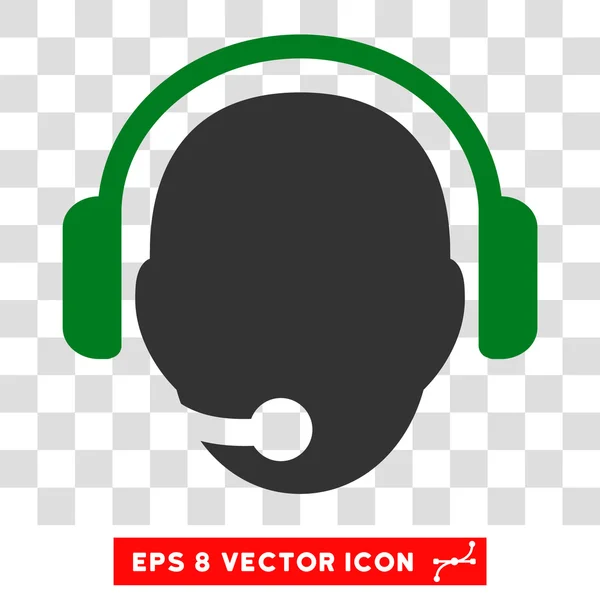 Cabeza del operador Eps Vector Icon — Vector de stock