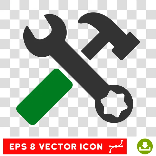 Hammer und Schraubenschlüssel eps Vektor-Symbol — Stockvektor