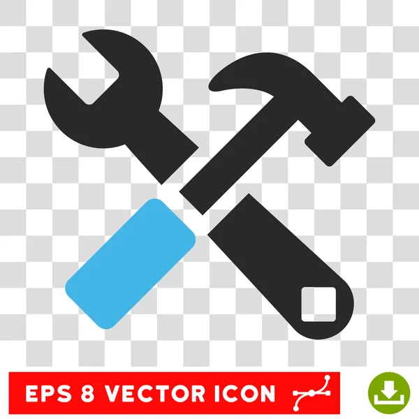 Hamer en Eps Vector moersleutelpictogram — Stockvector