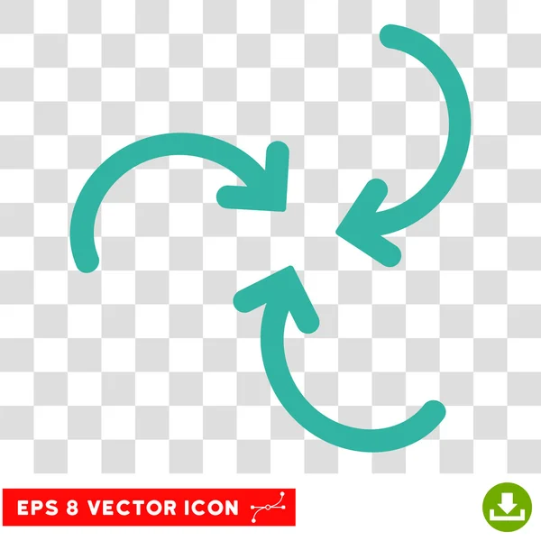 Setas de redemoinho redondo Vector Eps Icon — Vetor de Stock