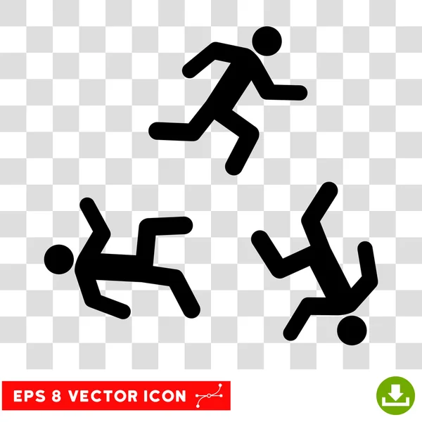 Икона бегущих мужчин по векторным эпам — стоковый вектор